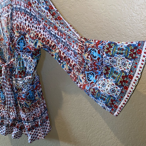 Bohemian style multicolored short romper - Picture 5 of 10